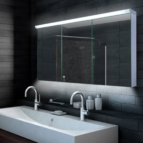 Badezimmer Spiegelschrank 140cm | Badezimmer Spiegelschrank 140cm mit LED Beleuchtung | Spigelschrank mit LED beleuchtung