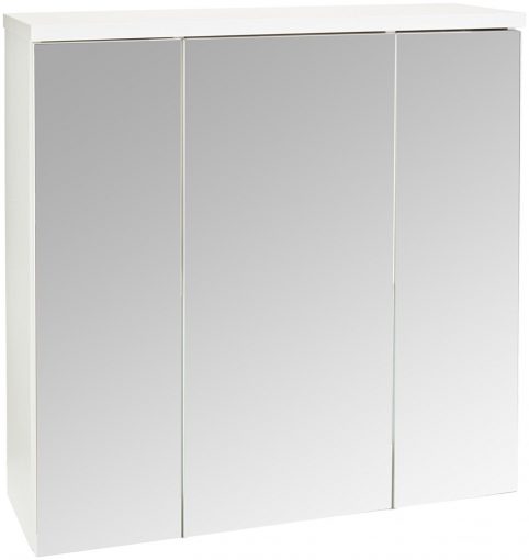 Badezimmer Spiegelschrank  |  75x73x22 cm Spiegelschrank | weißer spiegelschrank | 3-türiger Spiegelschrank