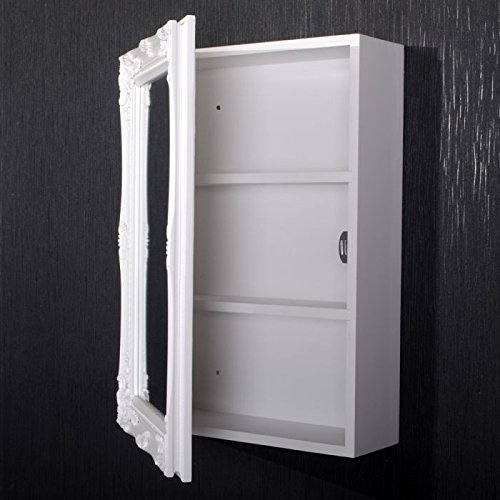 Spiegelschrank 60x40cm | Weißer Badezimmer Spiegelschrank
