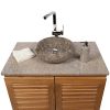 Waschbecken rund | Marmor Waschbecken rund mit unterschrank | 40 cm Waschbecken rund
